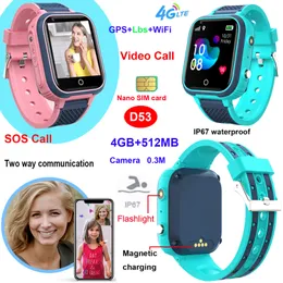4G GPS Watch Tracker for Kids with Video call D53