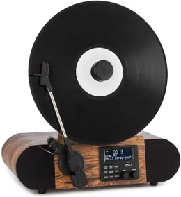 Vertical Turntable Radio Player–DAB/FM with Bluetooth