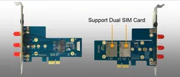 PCI-E to M.2 B key Adapter with Dual Telecom SIM Card