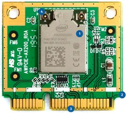 Mini PCle WiFi 6 (802.11az) card based in Intel AX200
