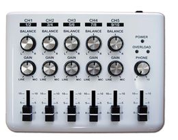 5 Channel Audio Mixer with Bluetooth