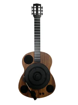 Guitar-shaped Turntable Player with Bluetooth